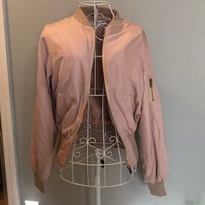 Blush bomber jacket